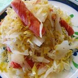 電子レンジで　ザワークラウト風